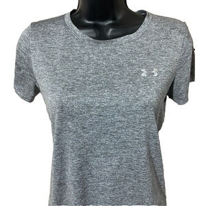 Under Armour Womens Shirt Size XS Short Sleeve Athletic Gray Workout Top S/S